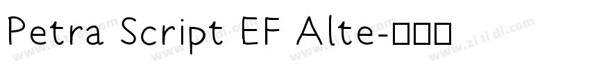 Petra Script EF Alte字体转换